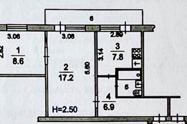 2-к. квартира, 45.2 м², 3/4 эт.